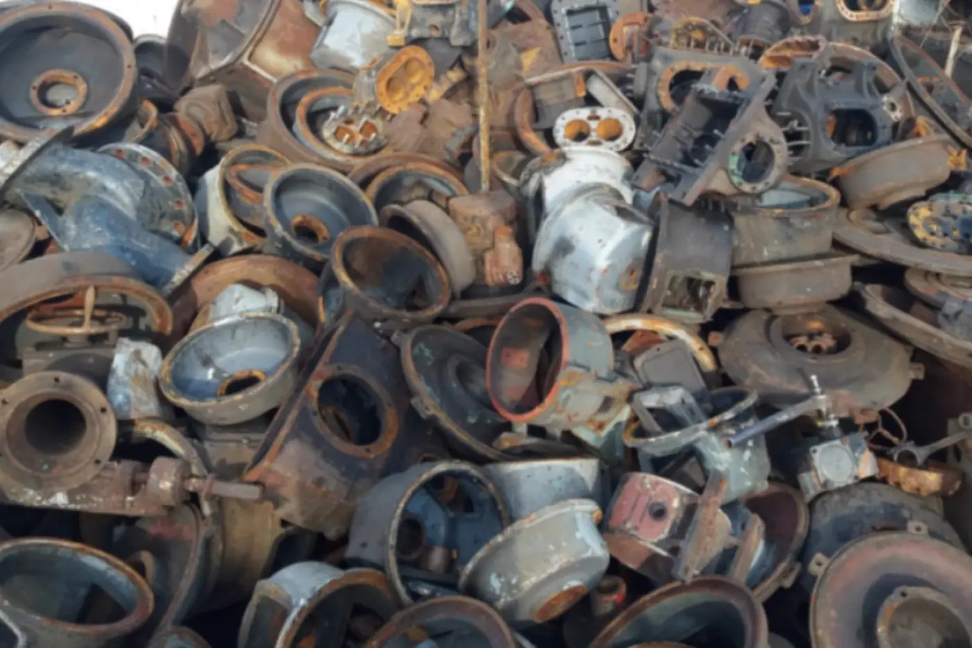 Cast iron scrap including pump and valve housings