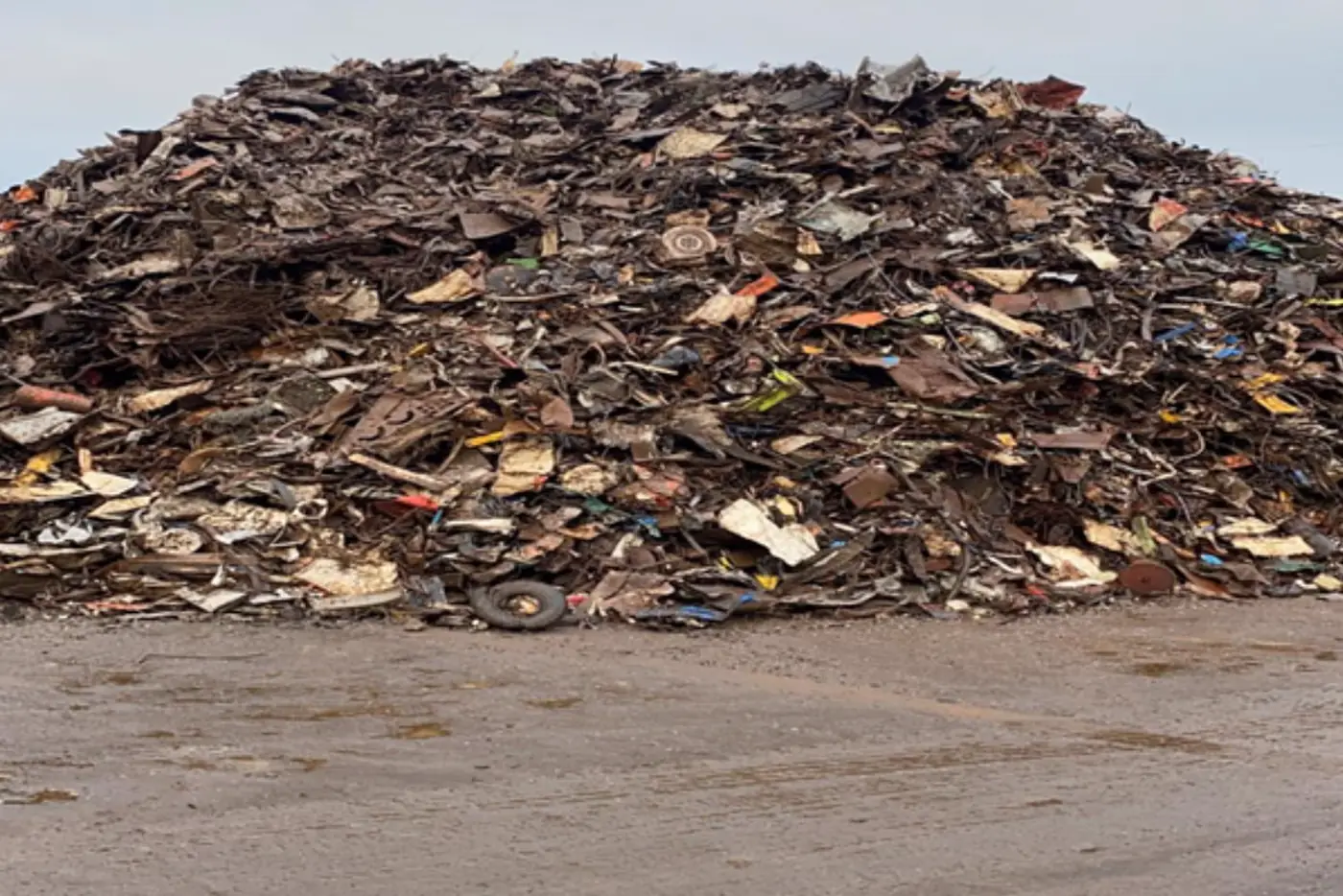 Large pile of HSM 1 and 2 heavy melting scrap