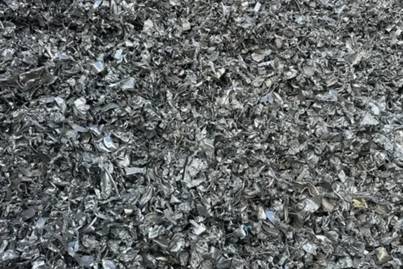 Shredded alloy wheel scrap