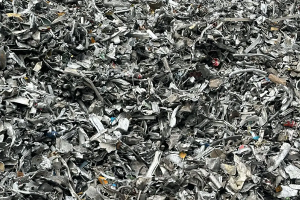Close-up of Zorba shredded non-ferrous scrap